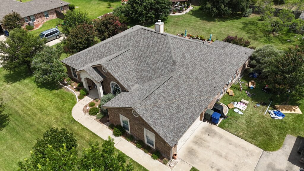 Finished exterior view displaying Shingle Roofing services in Waco, TX designed to protect homes from heat, storms, and aging materials